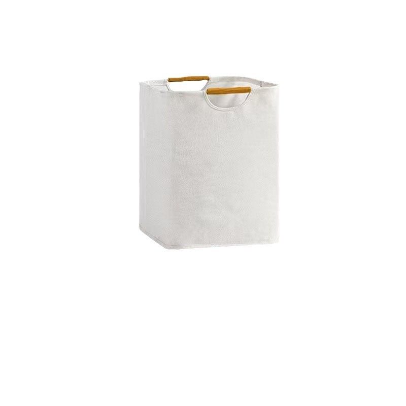  Giỏ Đựng Quần Áo Bẩn Bằng Cotton Phủ PE Nhiều Màu - Rổ Đồ Giặt Dung Tích Lớn, Có Quai Xách Gỗ, Đựng Đồ Chơi, Phòng Ngủ [GIAO HÀNG 2-10 NGÀY | SỈ TỪ 2 TRIỆU | CÓ THỂ IN LOGO] 