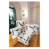  Combo 10 Túi giấy chất liệu dày dặn, quà tặng, đi shopping tiện lợi họa tiết mèo dễ thương , quai ruy băng Q1894 