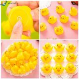  Bộ Vịt Thả Bồn Tắm Bằng Nhựa PPE An Toàn - 1 Mẹ + 3 Con, Có Tiếng Kêu, Đồ Chơi Cho Bé [GIAO HÀNG 2-10 NGÀY | SỈ TỪ 2 TRIỆU | CÓ THỂ IN LOGO] 