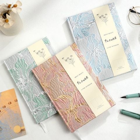  (HÀNG ĐẶT TRƯỚC) Sổ Tay Hoa Loa Kèn Jacquard Cao Cấp Xuyên Biên Giới [GIAO HÀNG 2-10 NGÀY | SỈ TỪ 2 TRIỆU | CÓ THỂ IN LOGO] 
