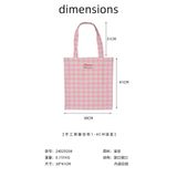  Túi Tote Vải Caro Chữ In Nơ Bướm Hai Màu - Túi Xách Cỡ Lớn Phong Cách Lãng Mạn, Phụ Kiện Thời Trang [GIAO HÀNG 2-10 NGÀY | SỈ TỪ 2 TRIỆU | CÓ THỂ IN LOGO] 