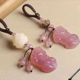  Móc Khóa Phong Thủy Tỳ Hưu Đá Thạch Anh - Biểu Tượng May Mắn Cho Chìa Khóa, Điện Thoại, Sổ Tay PK1420 