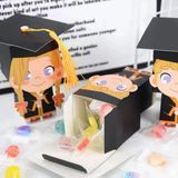  Q962 Hộp bánh ngọt, hộp kẹo , hôp quà tặng cầm tay mũ cử nhân ba chiều 