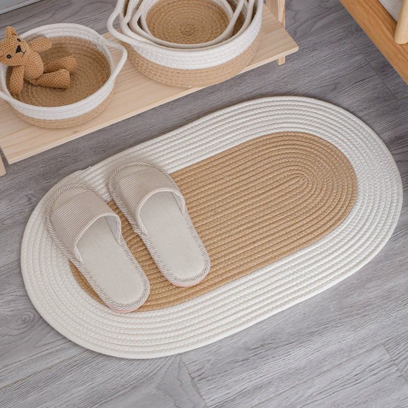  Thảm Lót Sàn Sợi Bông Hình Ellipse Nhiều Màu - Thảm Hút Nước Chống Trượt Đặt Trước Cửa Phòng Ngủ, Phòng Tắm, Nhà Bếp [GIAO HÀNG 2-10 NGÀY | SỈ TỪ 2 TRIỆU | CÓ THỂ IN LOGO] 