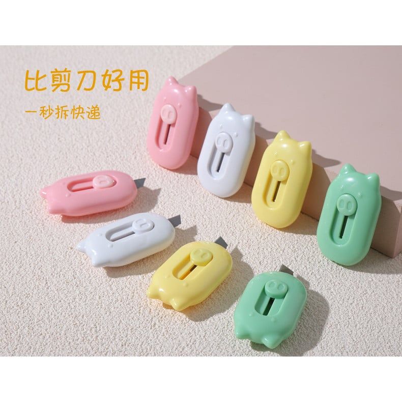  Dao Rọc Giấy Hình Heo Con Mini Nhiều Màu - Dao Cắt Giấy, Mở Thùng Hàng Tiện Lợi Dành Cho Học Sinh, Văn Phòng [GIAO HÀNG 2-10 NGÀY | SỈ TỪ 2 TRIỆU | CÓ THỂ IN LOGO] 