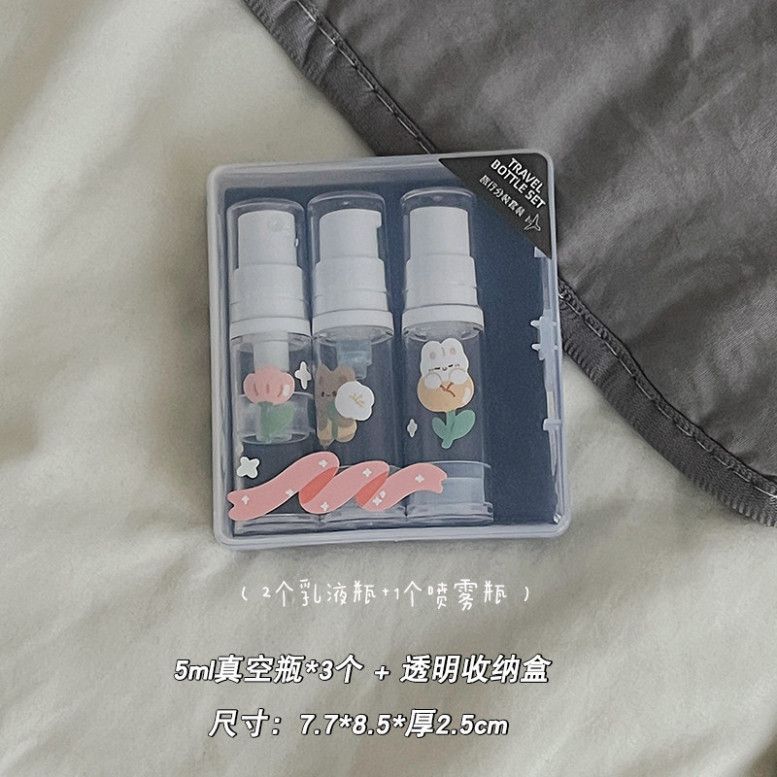  Bộ Chai Du Lịch Chân Không Thông Minh, Xịt Mỹ Phẩm, Cream Dưỡng Da Di Động, Hàng Đặt Trước 