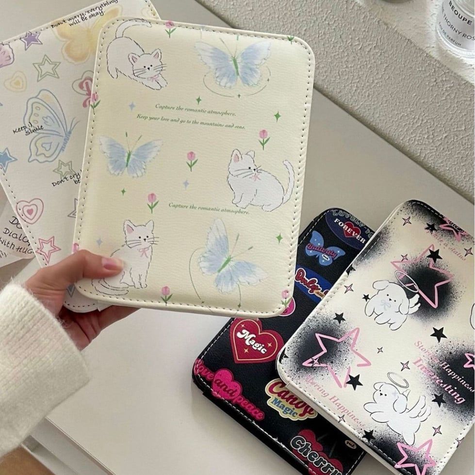  Gương Gấp Da PU HD - Phụ Kiện Trang Điểm Đẳng Cấp Dành Cho Học Sinh, Để Bàn Thông Minh 