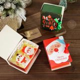  Bộ 5 Hộp quà Giáng Sinh Classy - Hình Ông Già Noel với Ruy băng 8x4,5x12cm Q766 