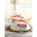  Hộp kẹo cưới hộp quà hồng hộp quà tặng hộp kẹo đính hôn màu xanh 