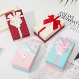  Hộp quà tặng xinh xắn (14,5x8,5x5cm) kèm nơ, tag chúc mừng - lý tưởng cho son, nước hoa, sô cô la, trang sức [Q418] 