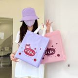  Túi quà tặng túi tote ba chiều đế vuông phủ phim vải không dệt hoạt hình trẻ em dễ thương 