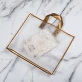  Túi Nhựa Tote Trong Suốt Mờ Tùy Chỉnh Logo Cho Shop Quần Áo Trẻ Em Phụ Nữ 