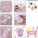  ```Hộp quà Classy tự gấp dễ thương cho tiệc thôi nôi - Kích thước 6x5x7.8CM PK1314``` 