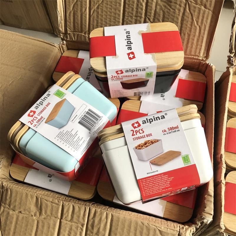  一组个！木盖收纳盒食品零食便当盒水果沙拉储存饭盒 