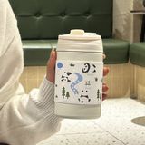  Cốc giữ nhiệt có ống hút cao cấp thiết kế dễ thương quà tặng văn phòng 