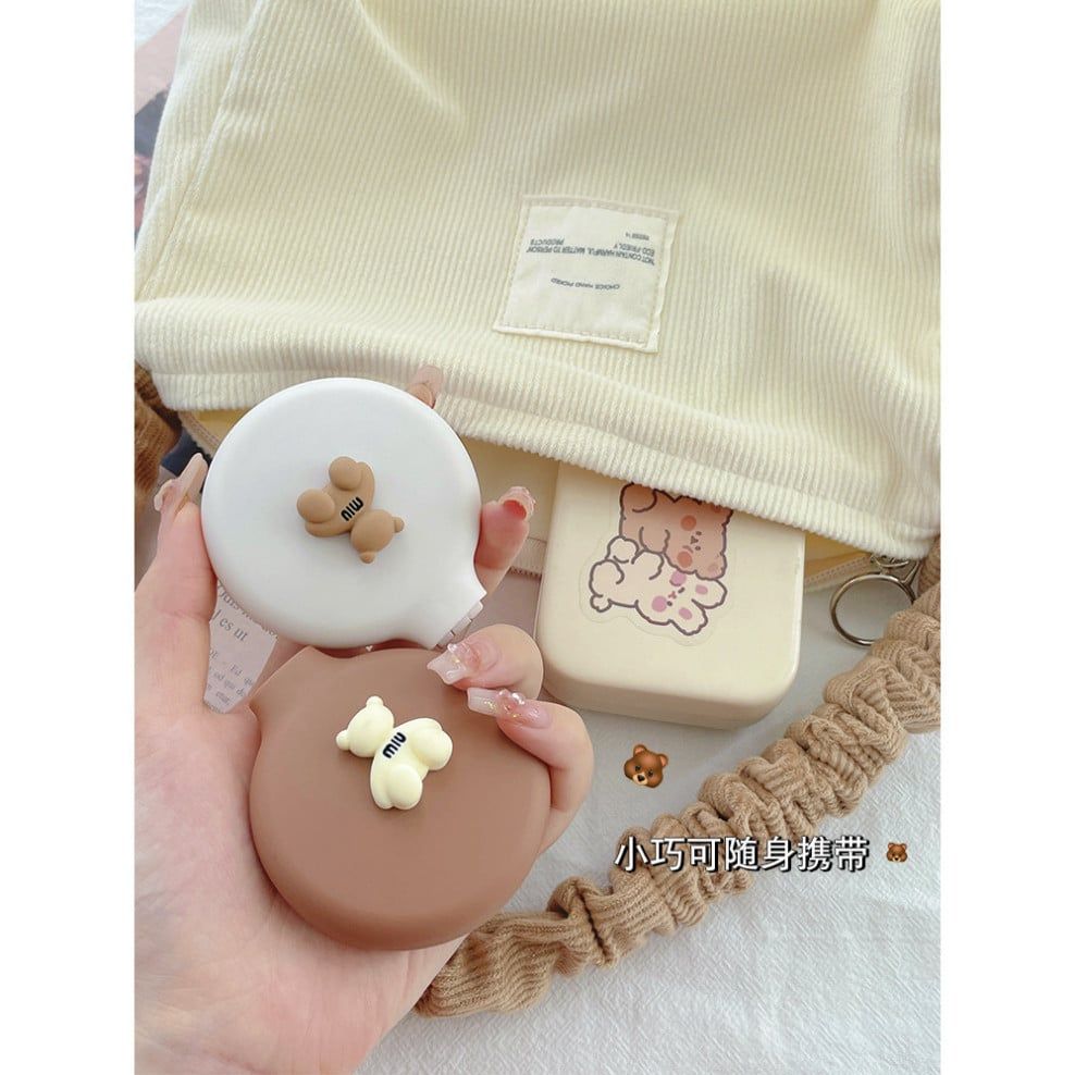  Lược Mini Dễ Thương Có Gương - Đệm Khí Gấp Di Động Cho Bé Gái! 