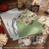  Bộ giấy thư và phong bì hoa hồng lãng mạn, set viết thư vintage cao cấp 