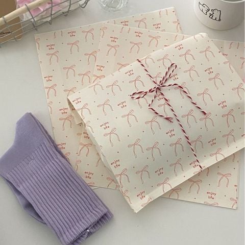  Túi Giấy Kraft Trắng Hình Nơ Phong Cách Hàn Quốc - Bao Bì Quà Tặng Dày Dặn Đựng Đồ Ăn, Bánh Kẹo [GIAO HÀNG 2-10 NGÀY | SỈ TỪ 2 TRIỆU | CÓ THỂ IN LOGO] 