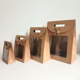 (HÀNG ĐẶT TRƯỚC) 10 Túi Giấy Kraft Khóa Dính Nắp Lật Cửa Sổ Trong Suốt Xách Tay Quà Sinh Nhật [GIAO HÀNG 2-10 NGÀY | SỈ TỪ 2 TRIỆU | CÓ THỂ IN LOGO] 