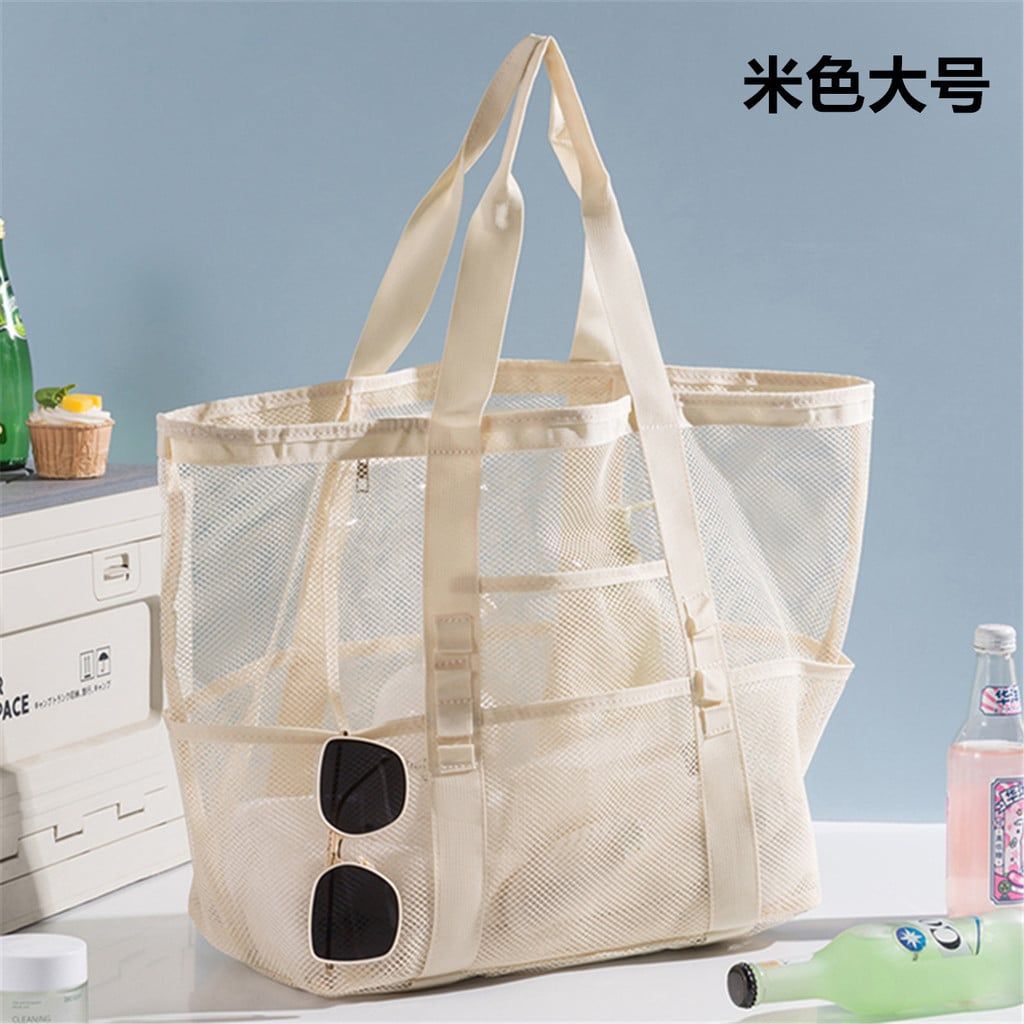  Túi Đi Biển Dung Tích Lớn Ngăn Cách Khô Ướt Lưới Xách Tay [GIAO HÀNG 2-10 NGÀY | SỈ TỪ 2 TRIỆU | CÓ THỂ IN LOGO] 