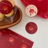 Miếng dán miệng túi hình tròn tự làm mang không khí tết nguyên đán 