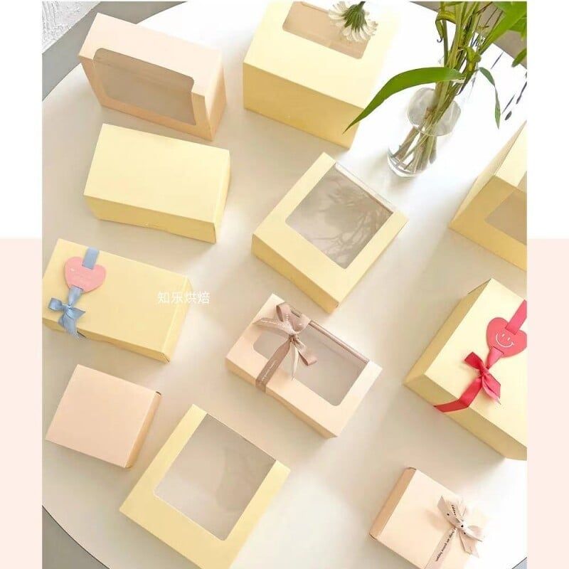  Hộp đựng bánh quy và bánh ngọt, hộp packaging tiệm bánh cao cấp 
