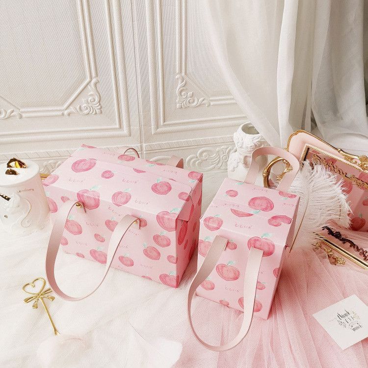  Hộp Quà Xách Tay Bao Bì Bánh Đậu Xanh Kẹo Hạnh Nhân Bánh Bông Tuyết Mùa Hè 