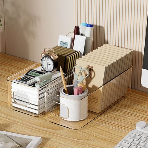  Hộp Đựng Để Bàn Trong Suốt PET - Giỏ Mỹ Phẩm Hình Chữ Nhật, Ngăn Kéo Nhiều Lớp Đựng Đồ Lặt Vật [GIAO HÀNG 2-10 NGÀY | SỈ TỪ 2 TRIỆU | CÓ THỂ IN LOGO] 