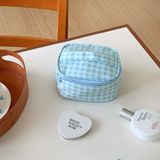 Túi Đựng Mỹ Phẩm Ca Rô Xanh Phong Cách Hàn Quốc Du Lịch [GIAO HÀNG 2-10 NGÀY | SỈ TỪ 2 TRIỆU | CÓ THỂ IN LOGO] 