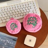  Túi Tai Nghe Bánh Ngọt Màu Hồng - Ví Đựng Tiền Lẻ Thêu, Phong Cách Hàn Quốc, Đựng Chìa Khóa [GIAO HÀNG 2-10 NGÀY | SỈ TỪ 2 TRIỆU | CÓ THỂ IN LOGO] 