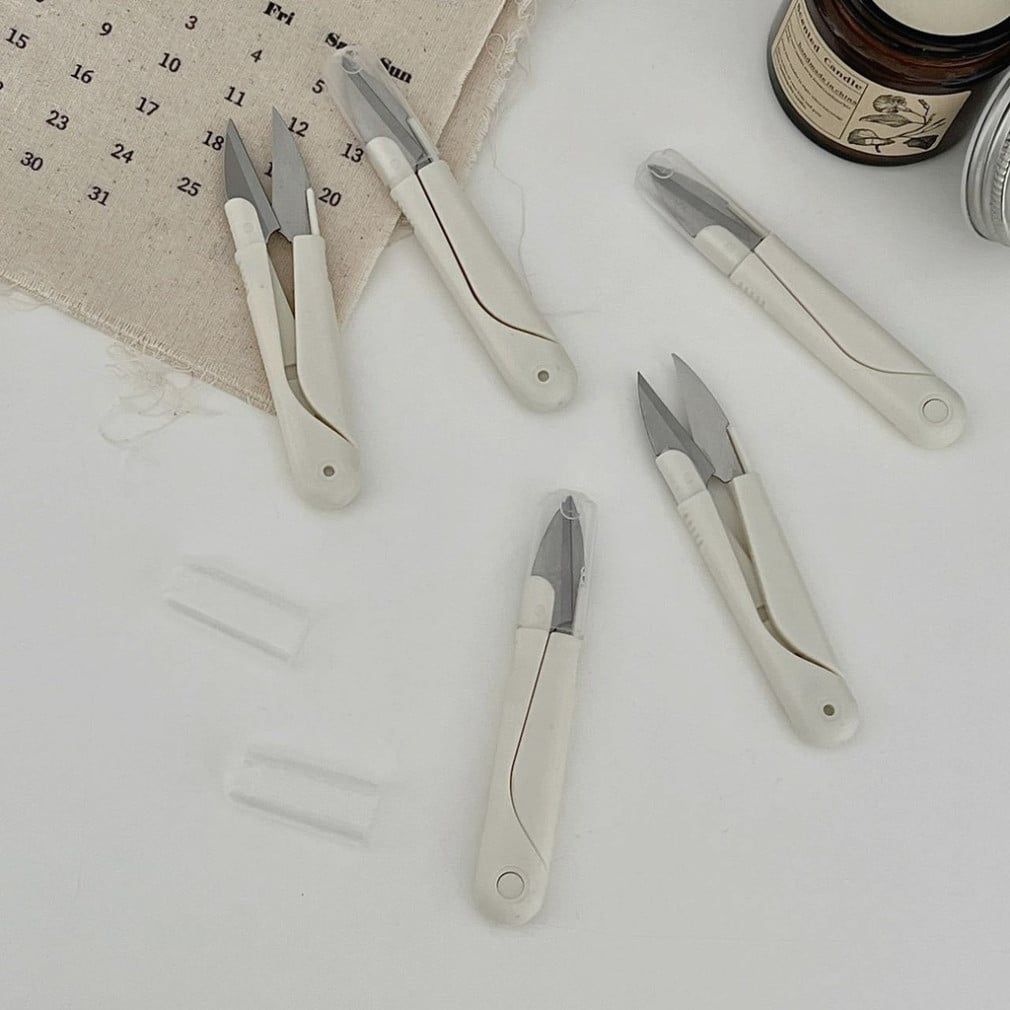  Kéo Cắt Chỉ Mini Đầu Nhọn Inox - Bộ 10 Cái Thêu Chữ Thập Dễ Sử Dụng, Có Nắp Bảo Quản 