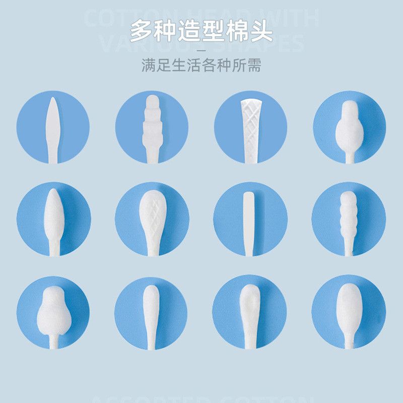  Tăm Bông Bông Gòn 2 Đầu Tròn/Xoắn Dùng Một Lần - Tăm Trang Điểm, Vệ Sinh Đóng Gói Theo Bộ, Bán Buôn [GIAO HÀNG 2-10 NGÀY | SỈ TỪ 2 TRIỆU | CÓ THỂ IN LOGO] 