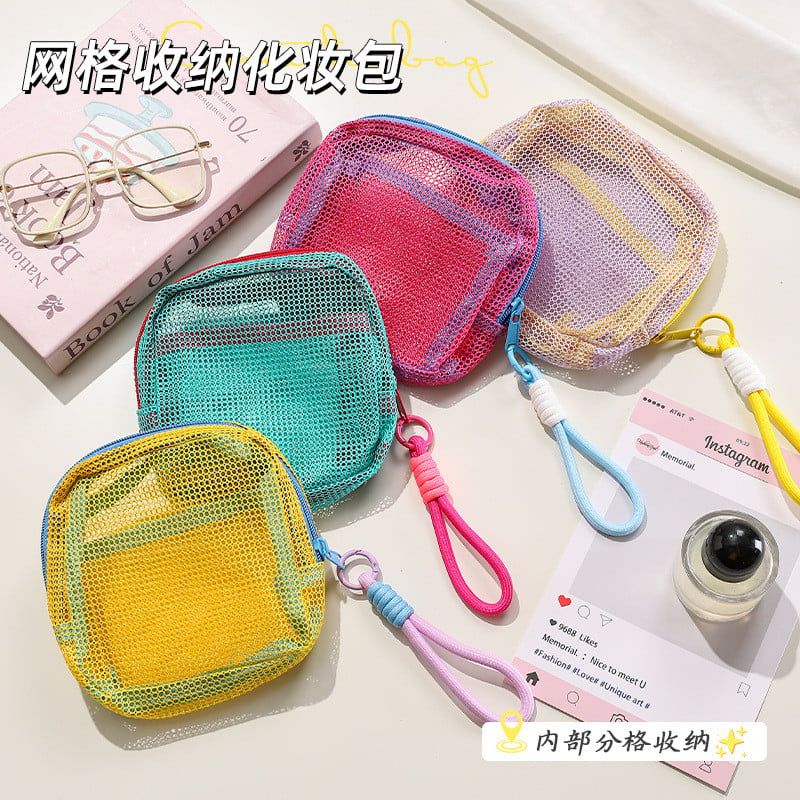  Túi Lưu Trữ Lưới Dopamine Mỹ Phẩm Ngăn Polyester Di Động Du Lịch [GIAO HÀNG 2-10 NGÀY | SỈ TỪ 2 TRIỆU | CÓ THỂ IN LOGO] 