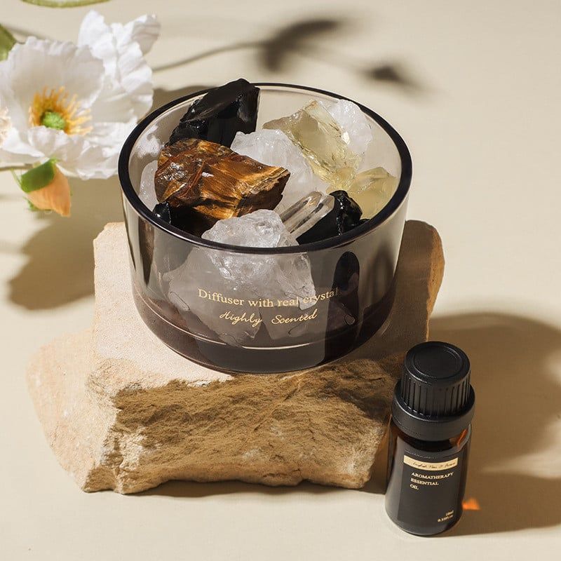  Tinh Dầu Thơm Dạng Khô Cốc Thủy Tinh Đen - Hương Lavender, Lê Anh, Trắng, Hoa Gió Xanh, Dùng Cho Phòng Khách, Phòng Ngủ, Quà Tặng [GIAO HÀNG 2-10 NGÀY | SỈ TỪ 2 TRIỆU | CÓ THỂ IN LOGO] 