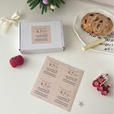  Miếng dán lớn cổ điển tự làm chúc mừng giáng sinh nhãn dán đóng gói quà handmade 