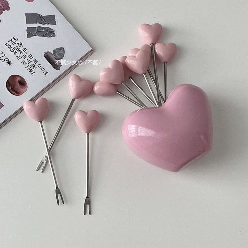  Bộ Nĩa Trái Cây Hình Trái Tim Bằng Nhựa - Dĩa Xiên Trái Cây, Bánh Ngọt Gia Dụng, Phụ Kiện Nhà Hàng Phương Tây [GIAO HÀNG 2-10 NGÀY | SỈ TỪ 2 TRIỆU | CÓ THỂ IN LOGO] 