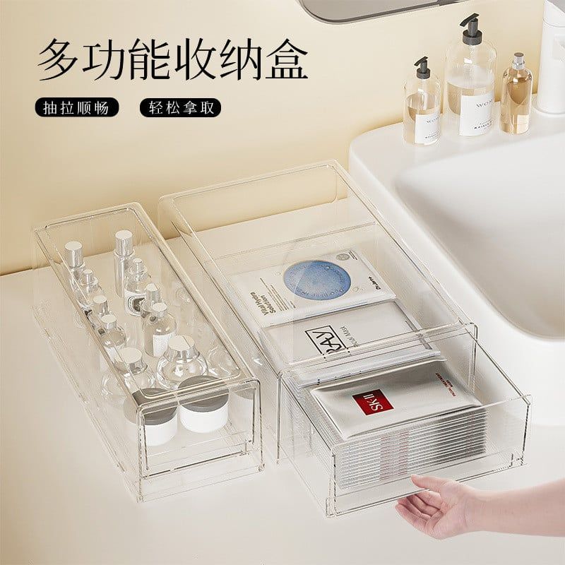  Hộp Đựng Mỹ Phẩm Trong Suốt Có Ngăn Kéo - Kệ Trang Điểm Để Bàn, Tủ Gương, Đựng Phấn Mắt, Phấn Phủ, Son Môi [GIAO HÀNG 2-10 NGÀY | SỈ TỪ 2 TRIỆU | CÓ THỂ IN LOGO] 