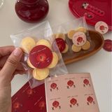  Miếng dán miệng túi hình tròn tự làm mang không khí tết nguyên đán 