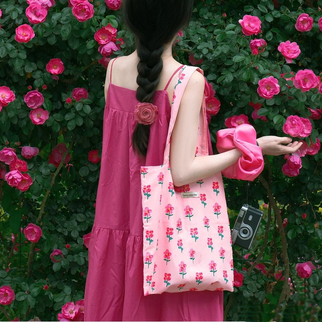  Túi Vải Cotton Mỏng Họa Tiết Thời Trang - Túi Đeo Vai Phong Cách Mới [GIAO HÀNG 2-10 NGÀY | SỈ TỪ 2 TRIỆU | CÓ THỂ IN LOGO] 