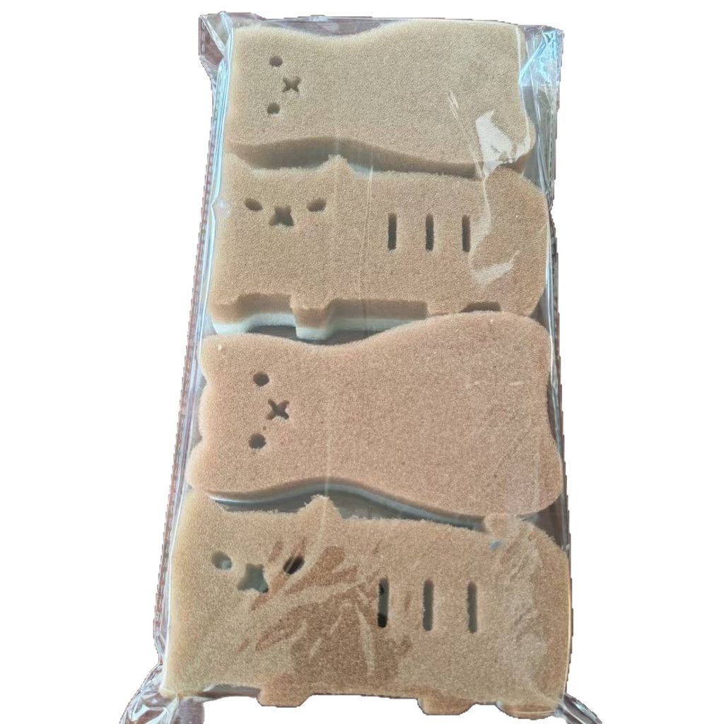  Miếng Bọt Biển Dày Làm Sạch Mèo Con Cọ Rửa Nhà Bếp [GIAO HÀNG 2-10 NGÀY | SỈ TỪ 2 TRIỆU | CÓ THỂ IN LOGO] 