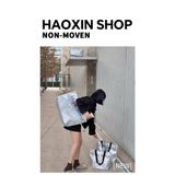 Túi dệt màu bạc dung tích lớn, túi mua sắm shop thời trang cao cấp 