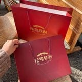 Túi tote đỏ lễ hội cao cấp túi quà tặng năm mới in logo 