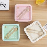  Hộp cơm bằng lò vi sóng kiểu Nhật, chuyên dùng cho dân văn phòng, hộp cơm bằng sợi rơm lúa mì cho nữ, 