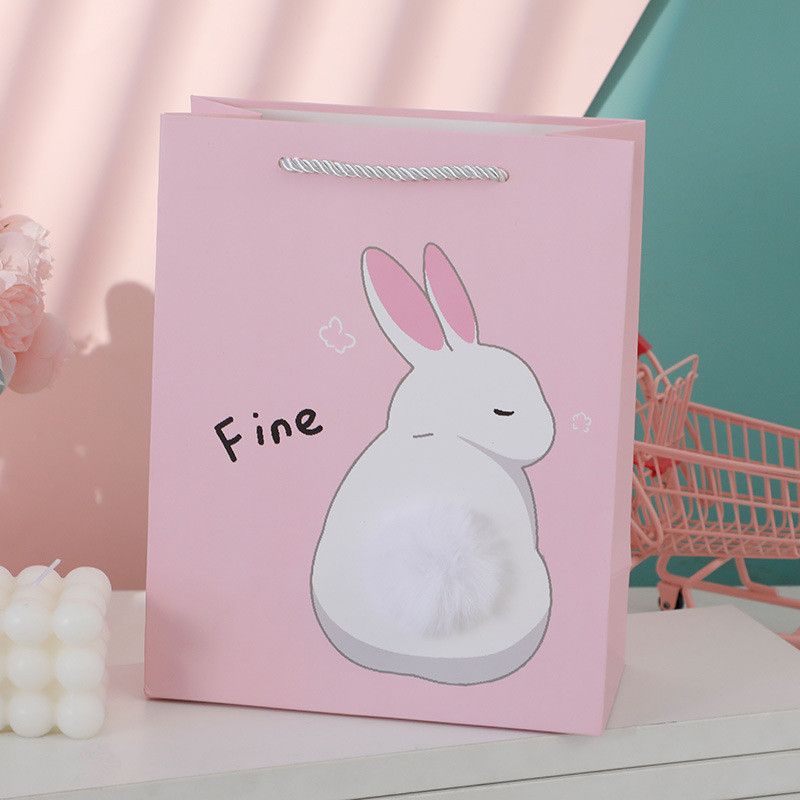  Túi giấy quà tặng hoạt hình động vật dễ thương, túi đựng quà trẻ em cao cấp 
