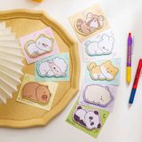  “(ĐẶT TRƯỚC) Bộ 50 Tem Ghi Chú Dễ Thương Hình Thú, Giấy Dán Chữ N Độc Đáo” 