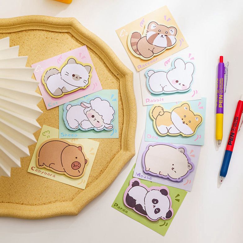  “(ĐẶT TRƯỚC) Bộ 50 Tem Ghi Chú Dễ Thương Hình Thú, Giấy Dán Chữ N Độc Đáo” 