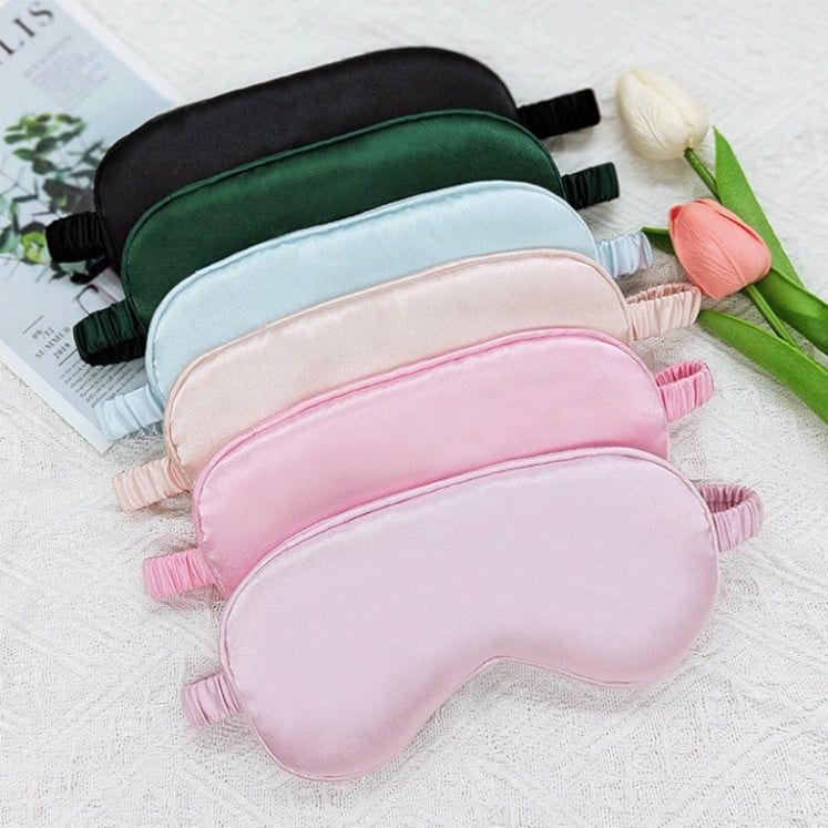  Mặt Nạ Mắt Ngủ Lụa Giả - Bộ 5 Chiếc Che Nắng Hàng Không Lý Tưởng Cho Du Lịch 