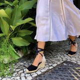  Giày Cói Đế Xuồng với Quai Cột Nơ - Món Đồ Thời Trang Độc Đáo [G421] 