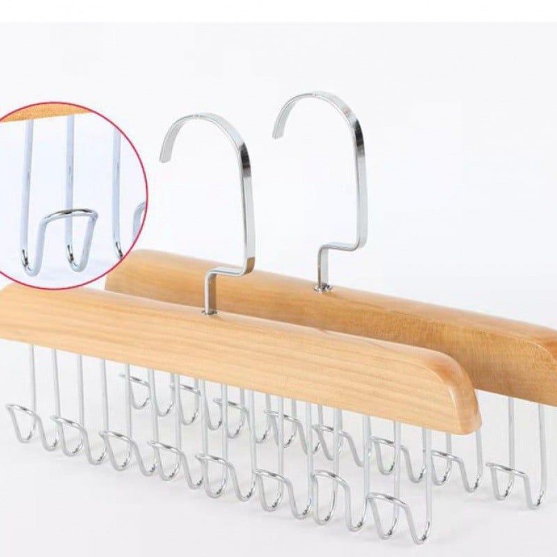  Móc Treo Quần Áo Bằng Gỗ Tự Nhiên - Giá Phơi Đồ Lót, Áo Lót, Cà Vạt Đa Năng Dành Cho Ký Túc Xá, Gia Đình [GIAO HÀNG 2-10 NGÀY | SỈ TỪ 2 TRIỆU | CÓ THỂ IN LOGO] 