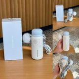  Cốc Thủy Tinh Cách Nhiệt Có Ống Hút Phong Cách Giáng Sinh - Họa Tiết Bông Tuyết, Quà Tặng Cao Cấp [GIAO HÀNG 2-10 NGÀY | SỈ TỪ 2 TRIỆU | CÓ THỂ IN LOGO] Giáng Sinh 